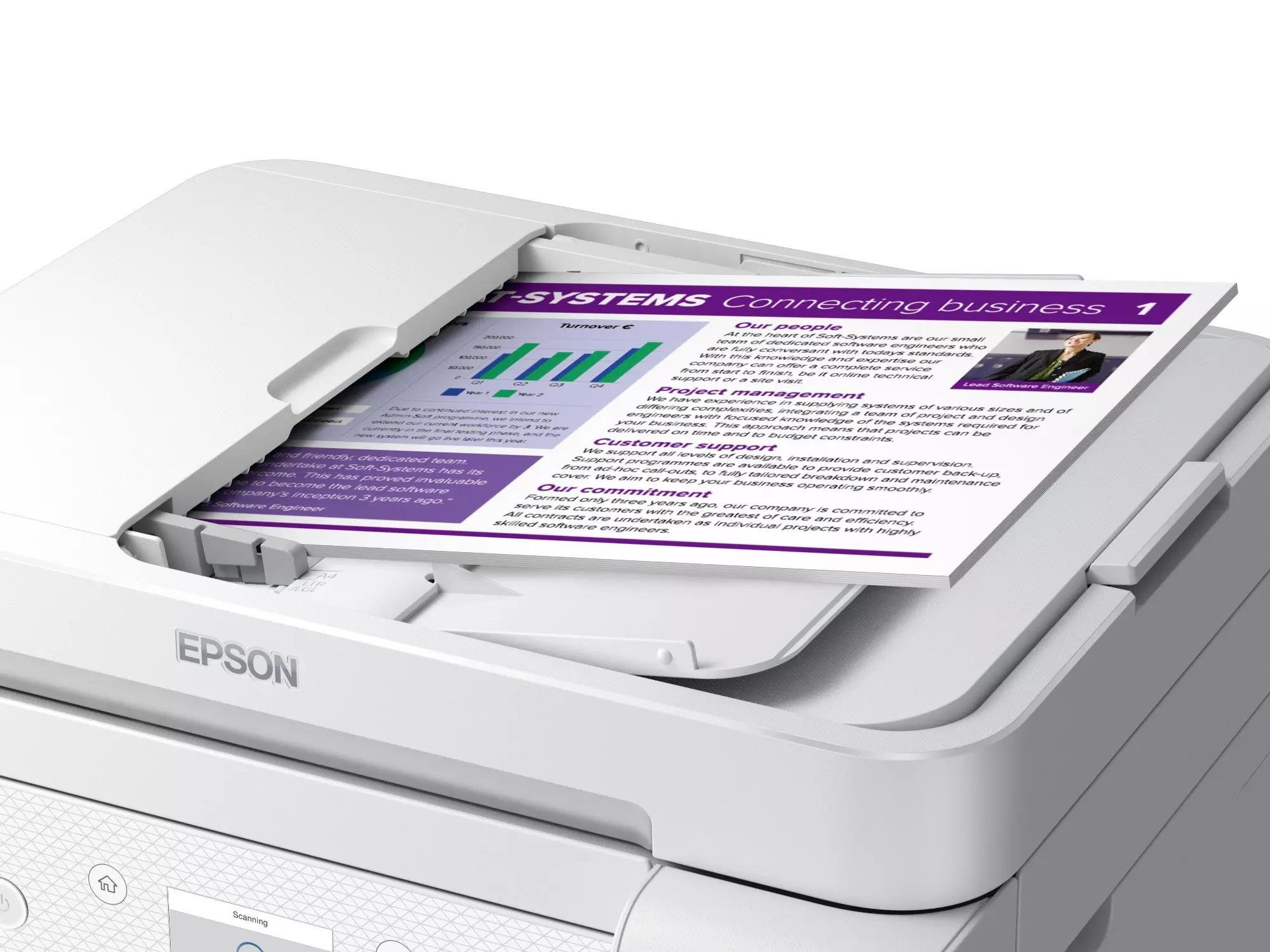 Epson Ecotank L6276 A4 Yazıcı/Tarayıcı/Fotokopi/Wifi(Direct)/Dublex/ADF Renkli Tanklı Yazıcı - C11CJ61406
