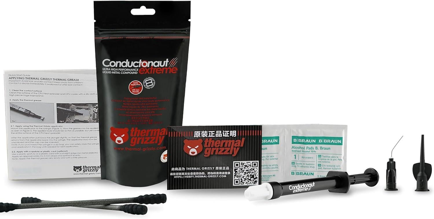Thermal Grizzly Conductonaut Extreme Likit Metal 5gr 73W Yüksek Performanslı Termal Macun