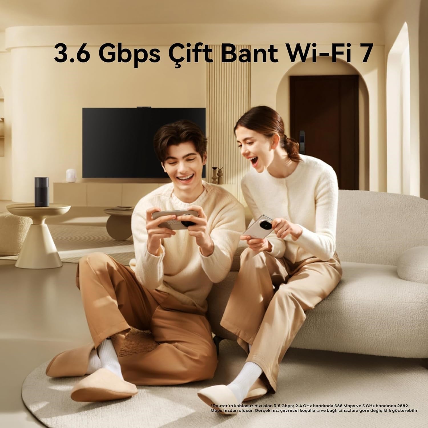 HUAWEI WiFi Mesh X1 Pro Router, 3.6 Gbps Çift Bant Wi-Fi 7