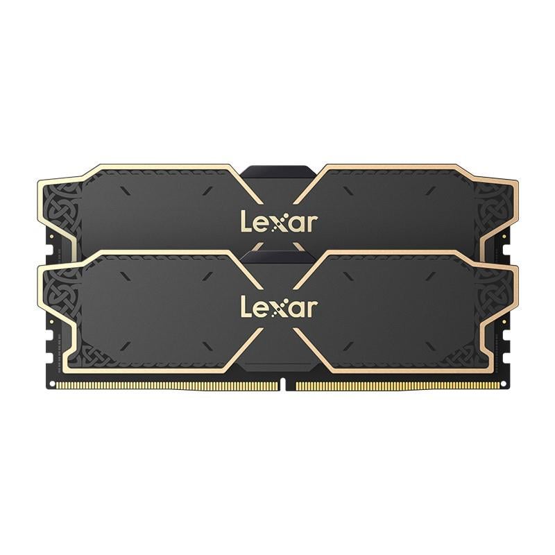 LEXAR THOR RAM DT GAMING DDR5 UDIMM 32GB KIT (2X16GB) 288PIN 6000 CL32 1.3V MEMORY WITH HEATSINK DUAL PACK BLACK COLOR LD5U16G60C32LG-RGD