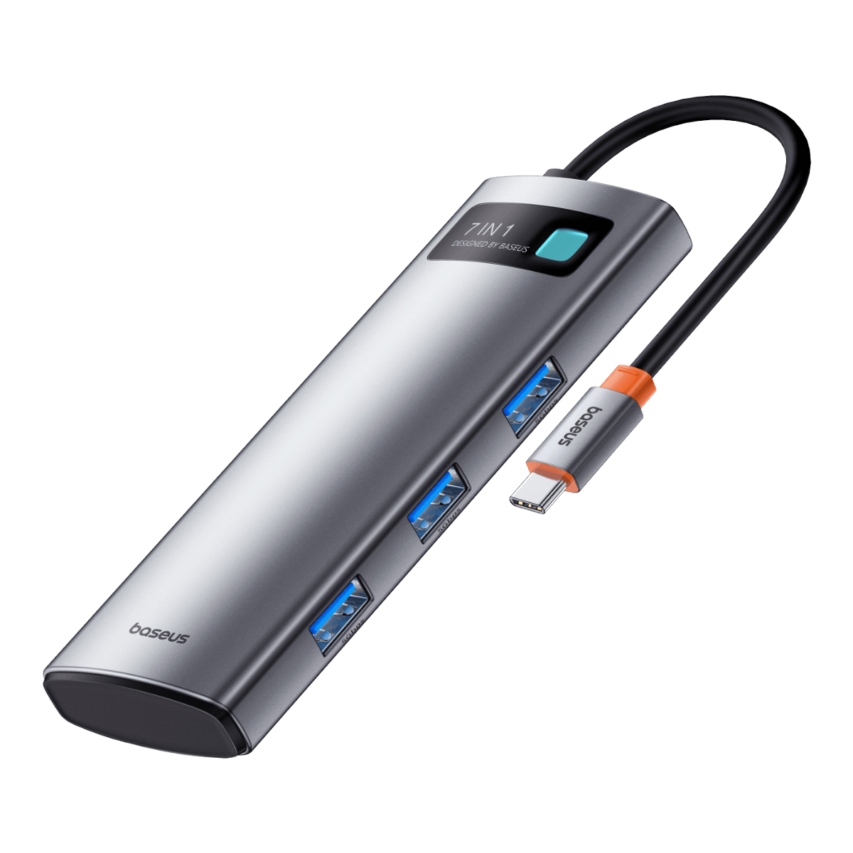Baseus StarJoy 7 in 1 Multifonksiyonel Hub Adaptör-Uzay Gri