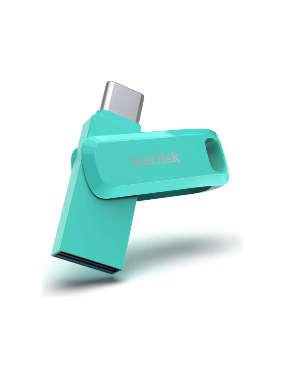 SanDisk Ultra Dual Drive Go USB Type CTM Flash Drive 256GB Tiffany Green
