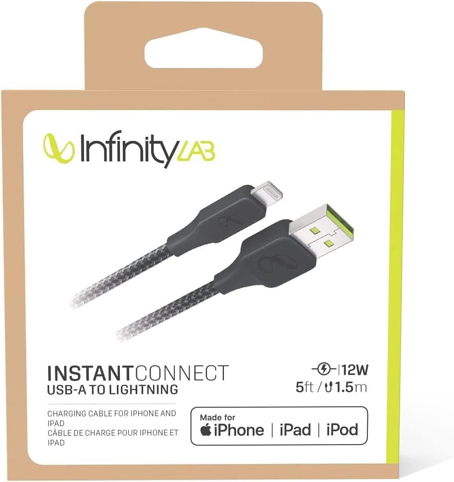 InfinityLab InstantConnect Kablo USB-A Lightning 1.5M, Siyah