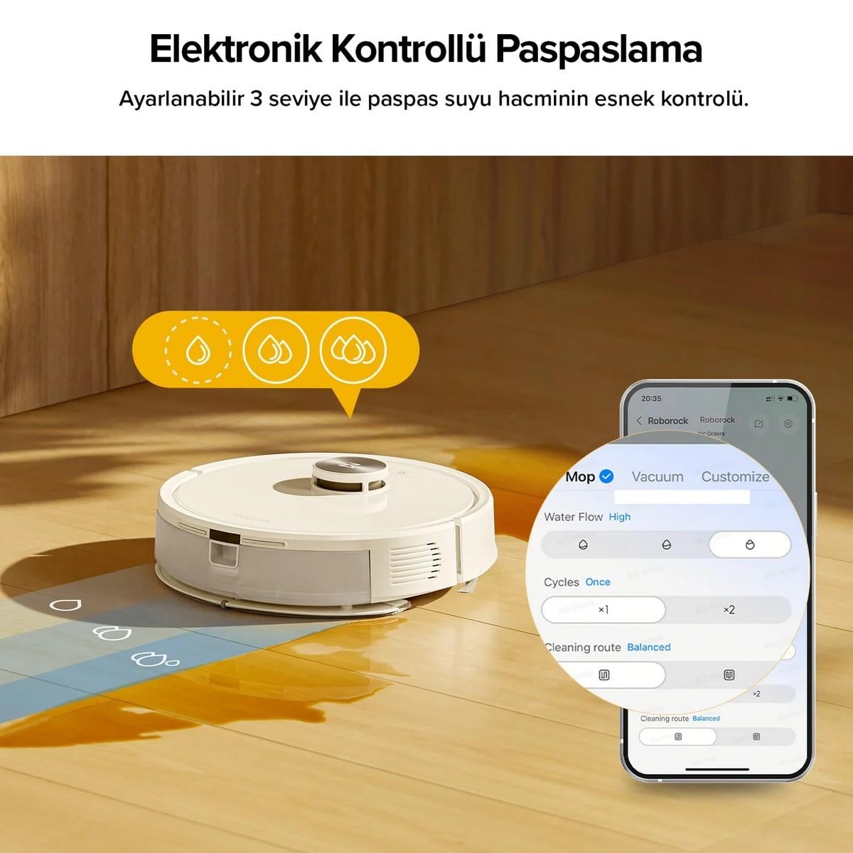 Roborock Q8 Akıllı Robot Süpürge - Beyaz (10.000 Pa HyperForce)