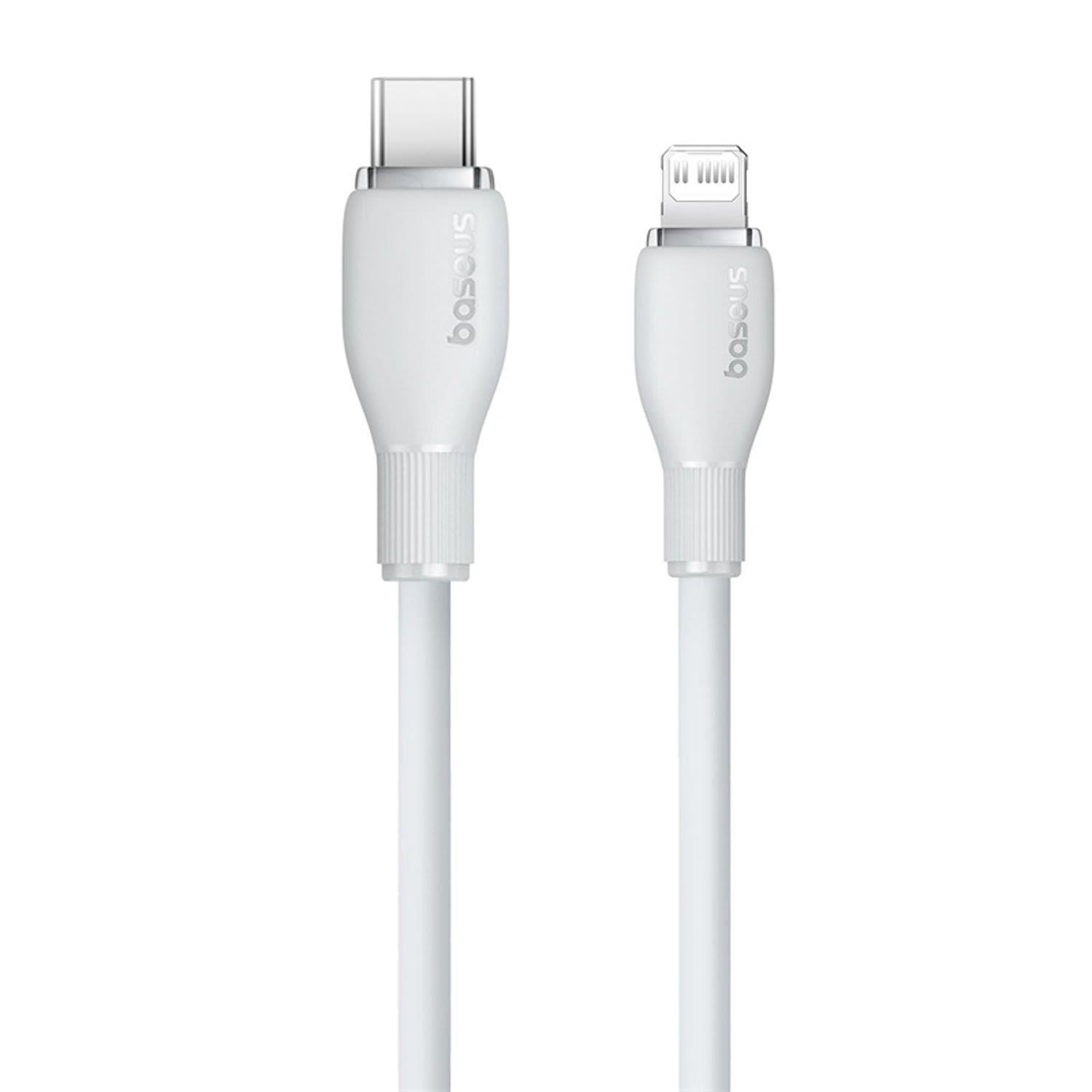 Baseus Pudding Hızlı Şarj Özellikli Type-C to Lightning 20W Kablo 1.2 M Beyaz

