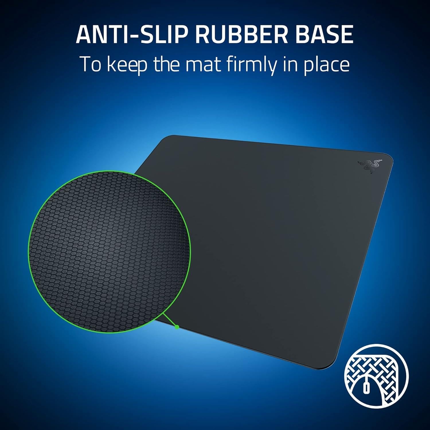 Razer Atlas Birinci Sınıf Temperli Cam, Ultra Pürüzsüz Yüzey Mouse Pad - Siyah
