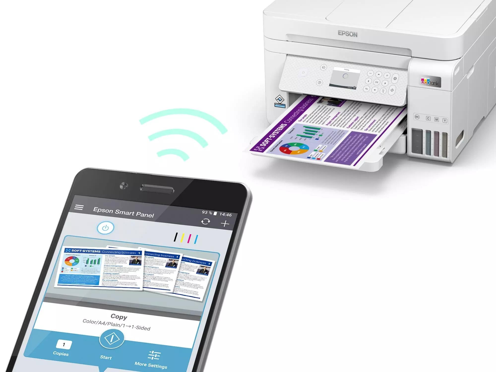 Epson Ecotank L6276 A4 Yazıcı/Tarayıcı/Fotokopi/Wifi(Direct)/Dublex/ADF Renkli Tanklı Yazıcı - C11CJ61406
