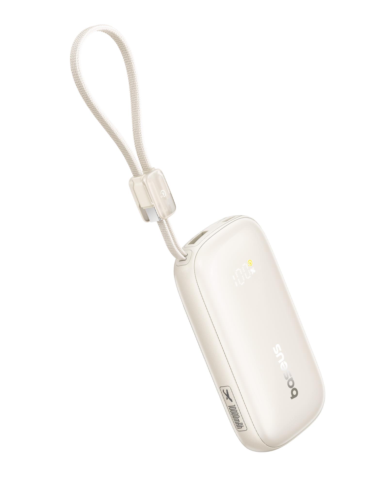 Baseus EnerFill FC21 QPow3 Ultra Powerbank 10.000 mAh 45W - Titanyum (Ayrılabilir kablo ile)