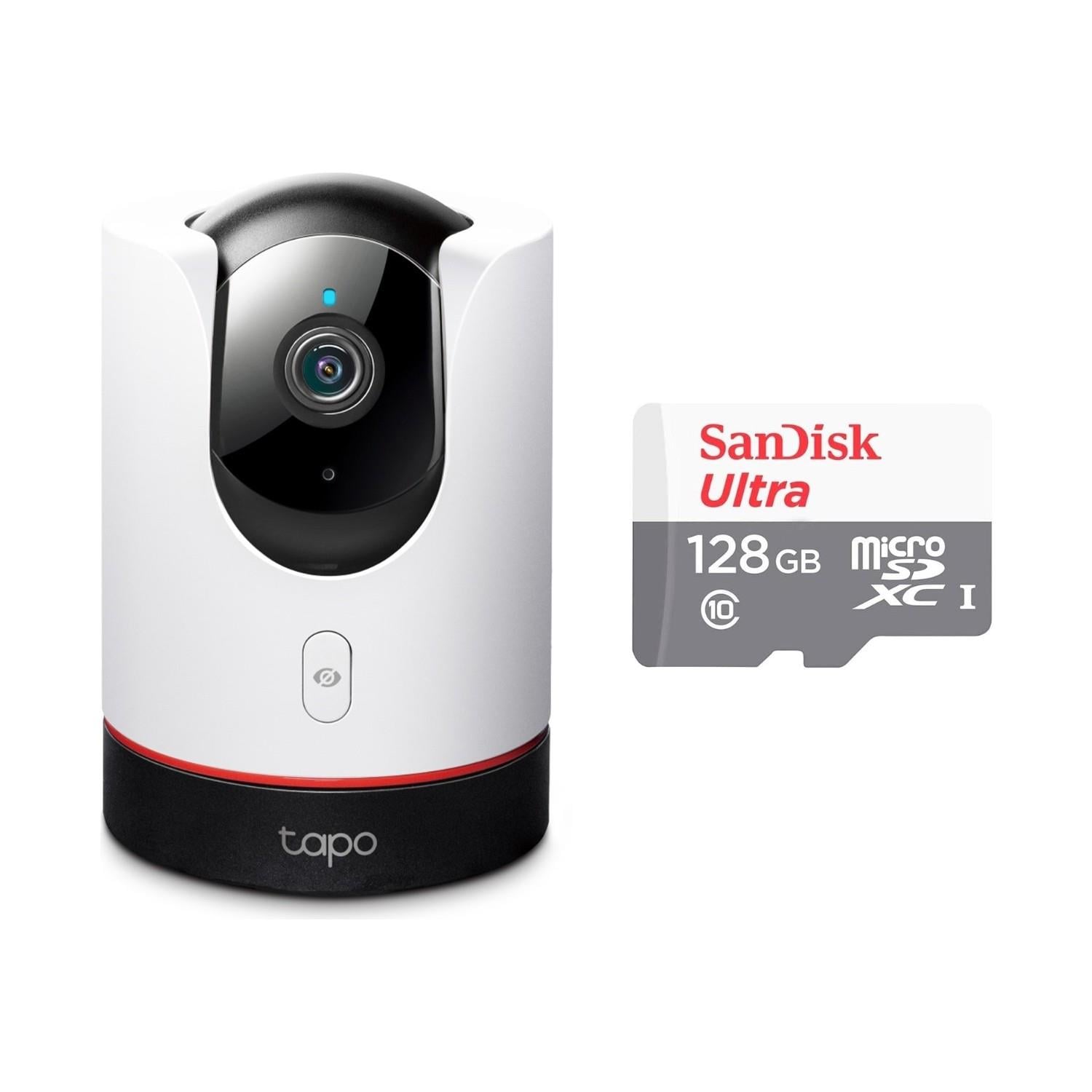 TP-LINK Tapo C225, 2k Qhd Wi-Fi Güvenlik Kamerası + Sandisk Ultra 128GB 100MB/S Hafıza Kartı