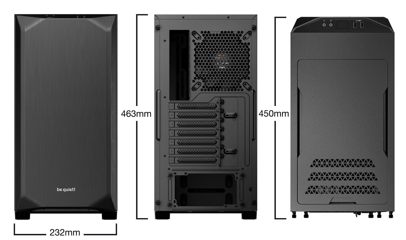 Be Quiet! BGW34 Pure Base 500 Siyah Oyuncu Kasası