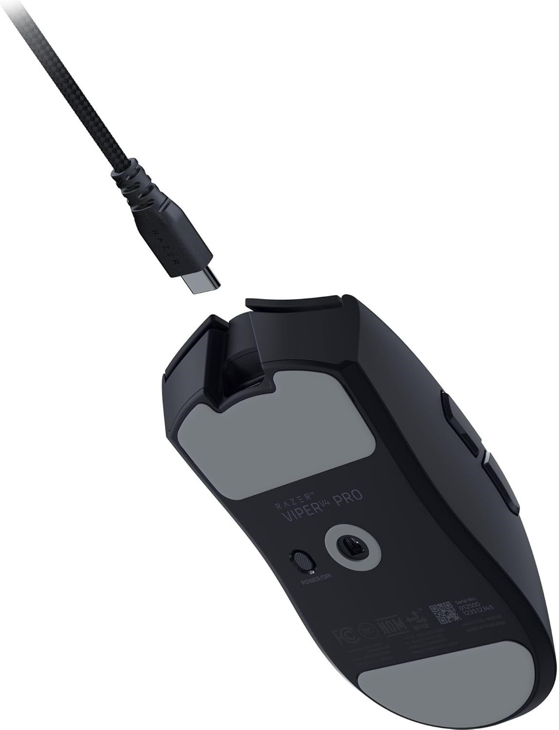Razer Viper V4 Pro Kablosuz Mouse Siyah 49 g Ultra Hafif Kablosuz 8k Hz E-spor Oyuncu Mouse RZ01-056