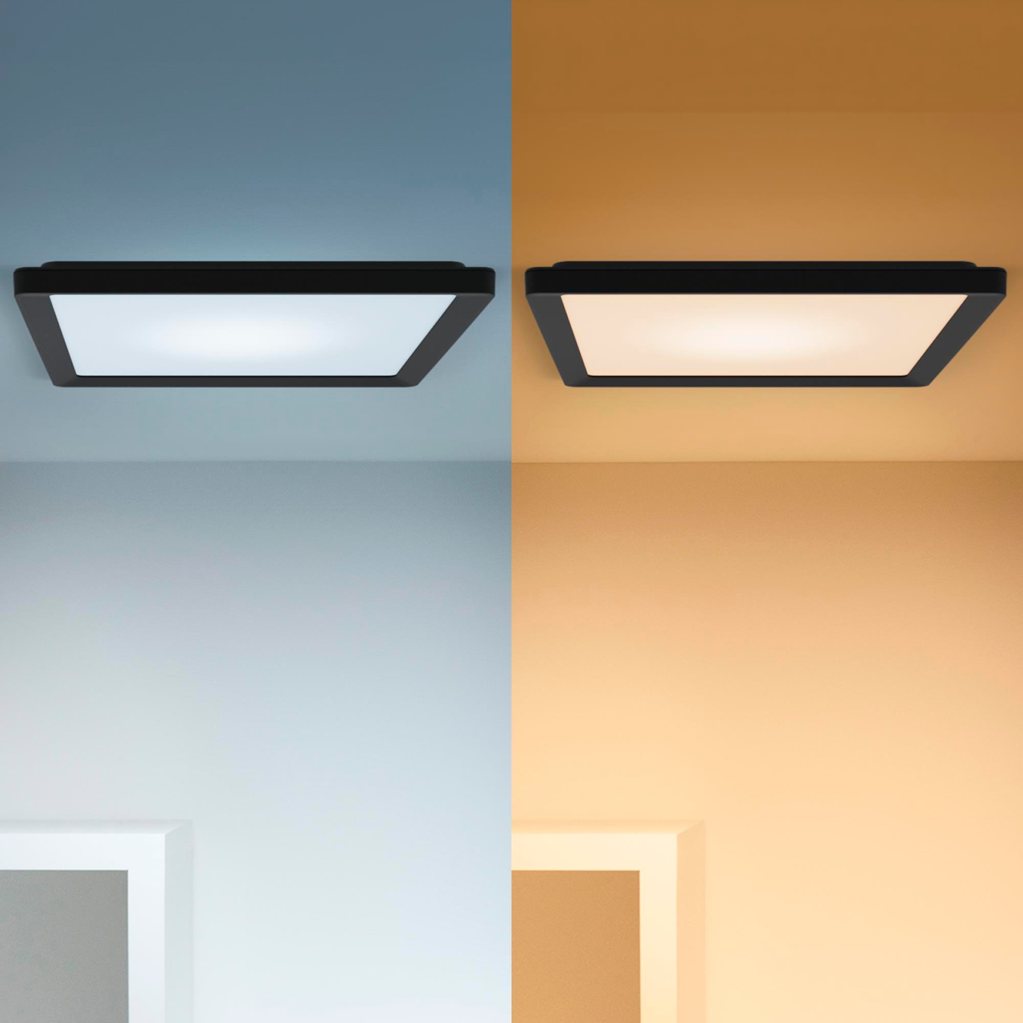 Wiz Siyah Akıllı Sıva Üstü RGB Kare Panel Tavan Armatürü 12W