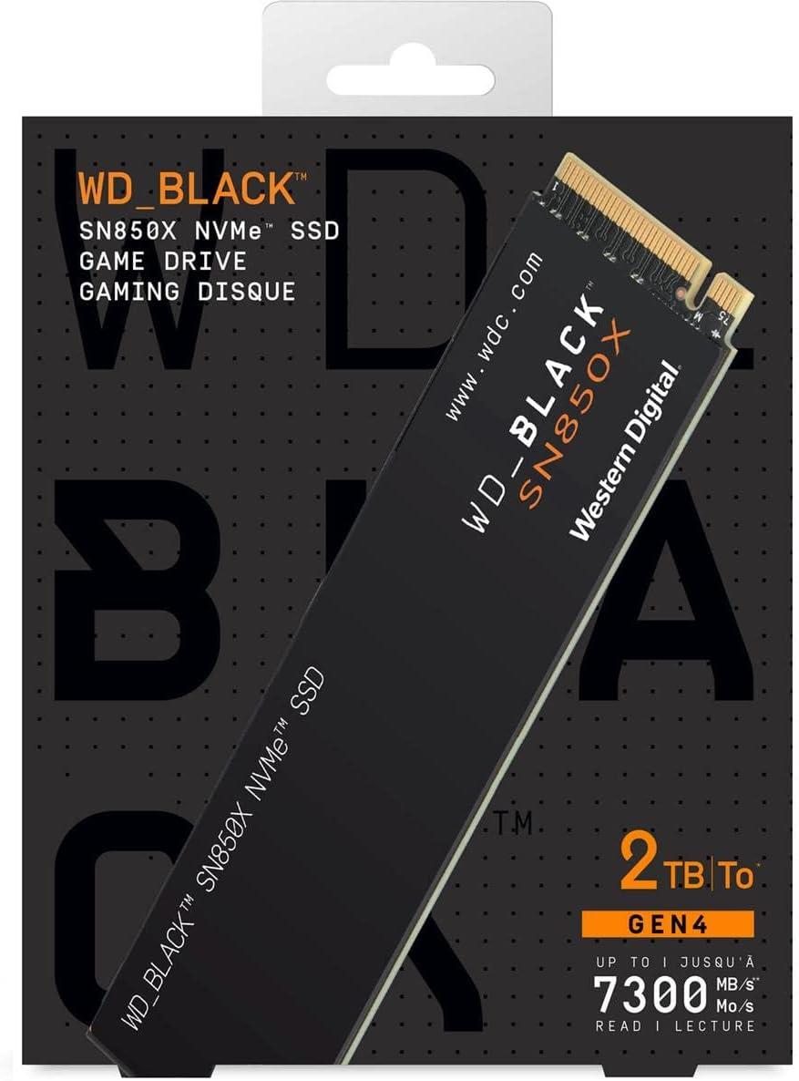 WD 2TB WD_BLACK SN850X Gaming Internal NVMe PCIe 4.0 SSD - WDBB9G0020BNC-WRSN