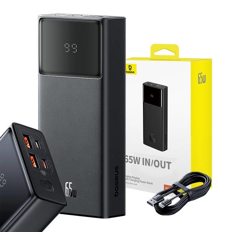 Baseus Star-Lord Overseas Edition 20.000 mAh Digital Display Powerbank 65W-Siyah