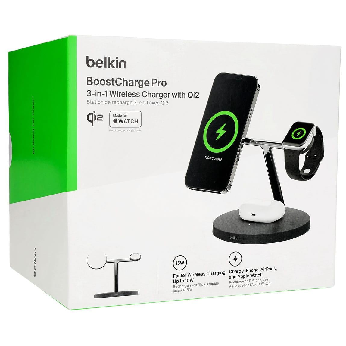 Belkin BoostCharge PRO 3in1 Qi2 15W MagSafe Şarj Standı WIZ009VFBK-V2 Siyah