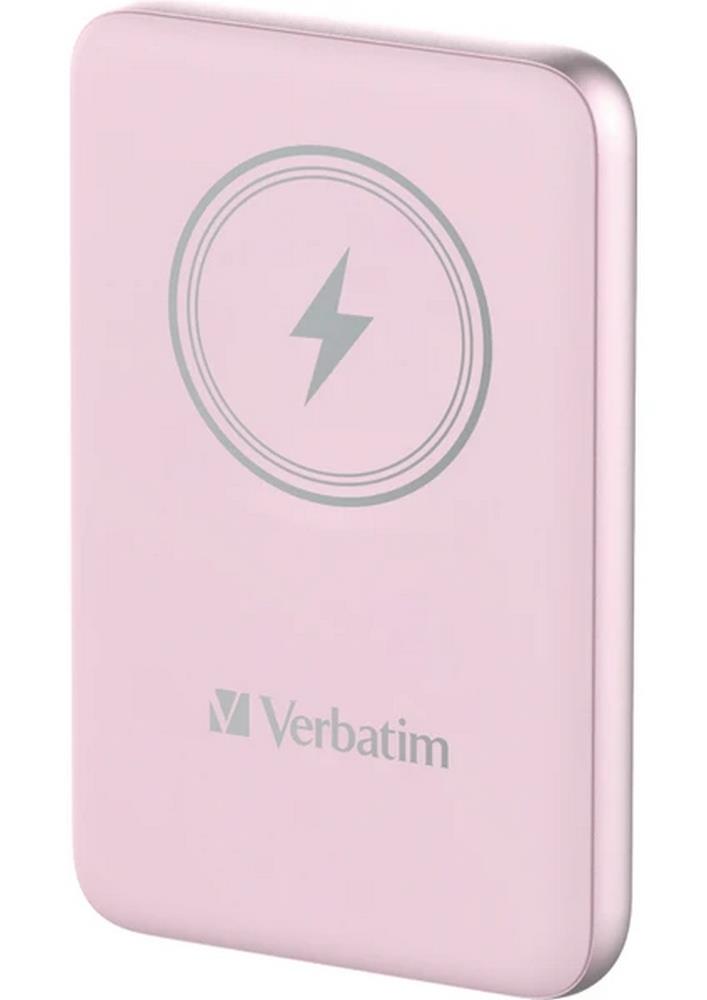 Verbatim Magsafe 10000 Mah Manyetik Kablosuz Powerbank Verbatim 10000MAH Manyetik Kablosuz Şarj - Pembe