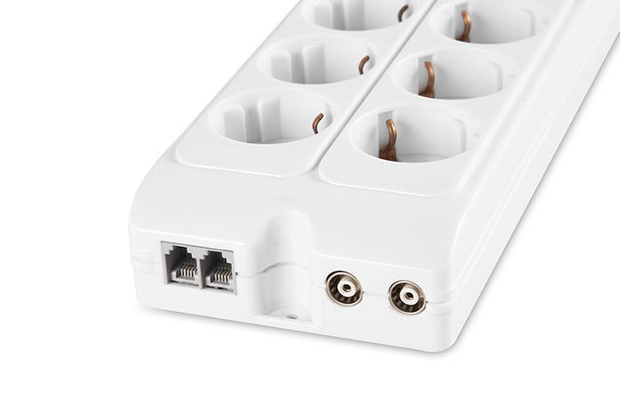 S-link SPG77-6-15 1.5m 6li Akım Korumalı Beyaz Priz Çoklayıcı