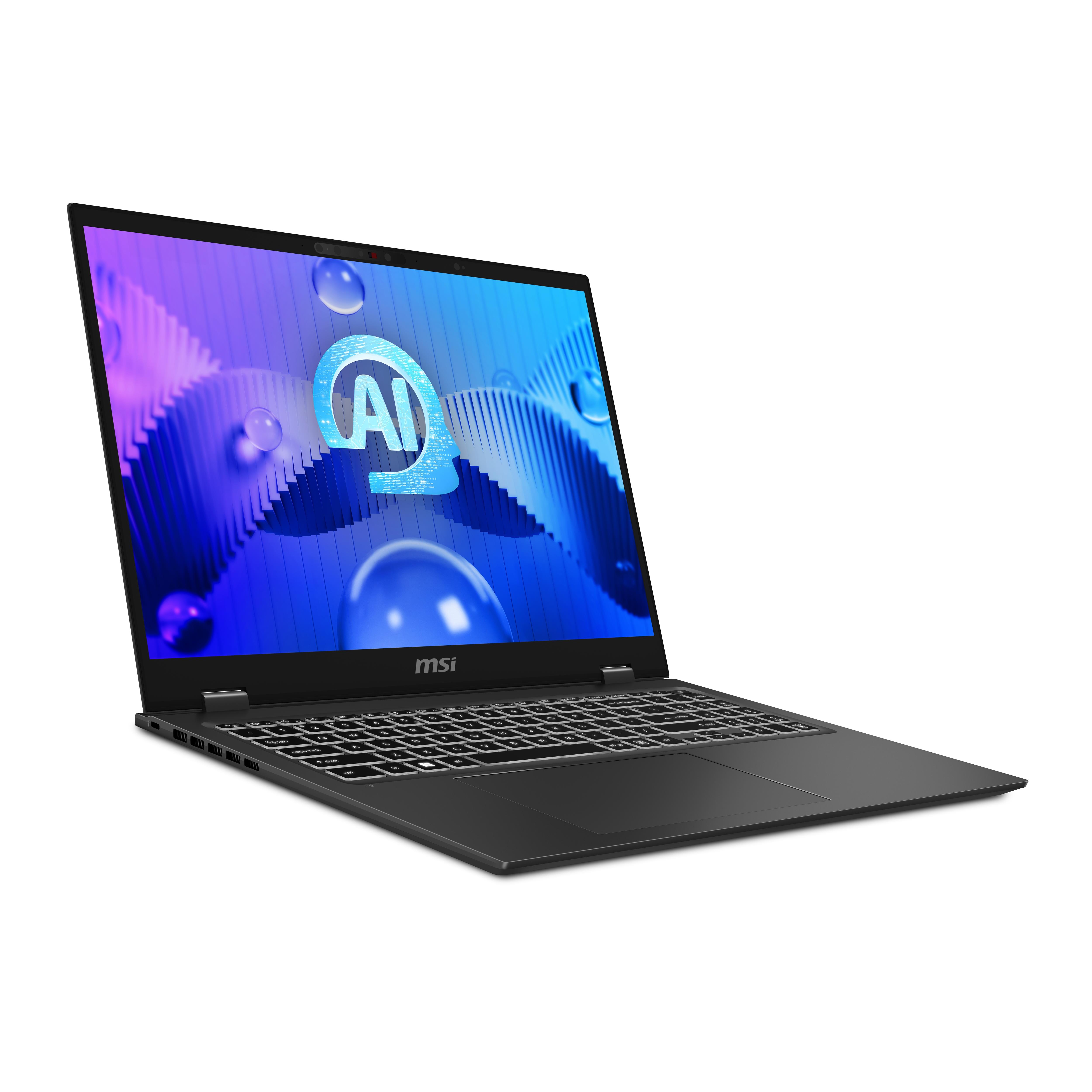 MSI NB PRESTIGE 16 AI STUDIO B1VEG-023TR ULTRA 7 155H 32GB LPDDR5 RTX4050 GDDR6 6GB 1TB SSD 16.0 QHD+ W11 GRI