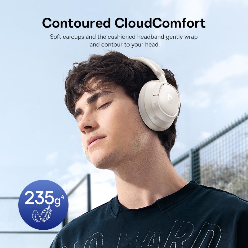 Baseus Bass BH1 NC Wireless Noise Cancelling Headphones Starlight Off-Beyaz