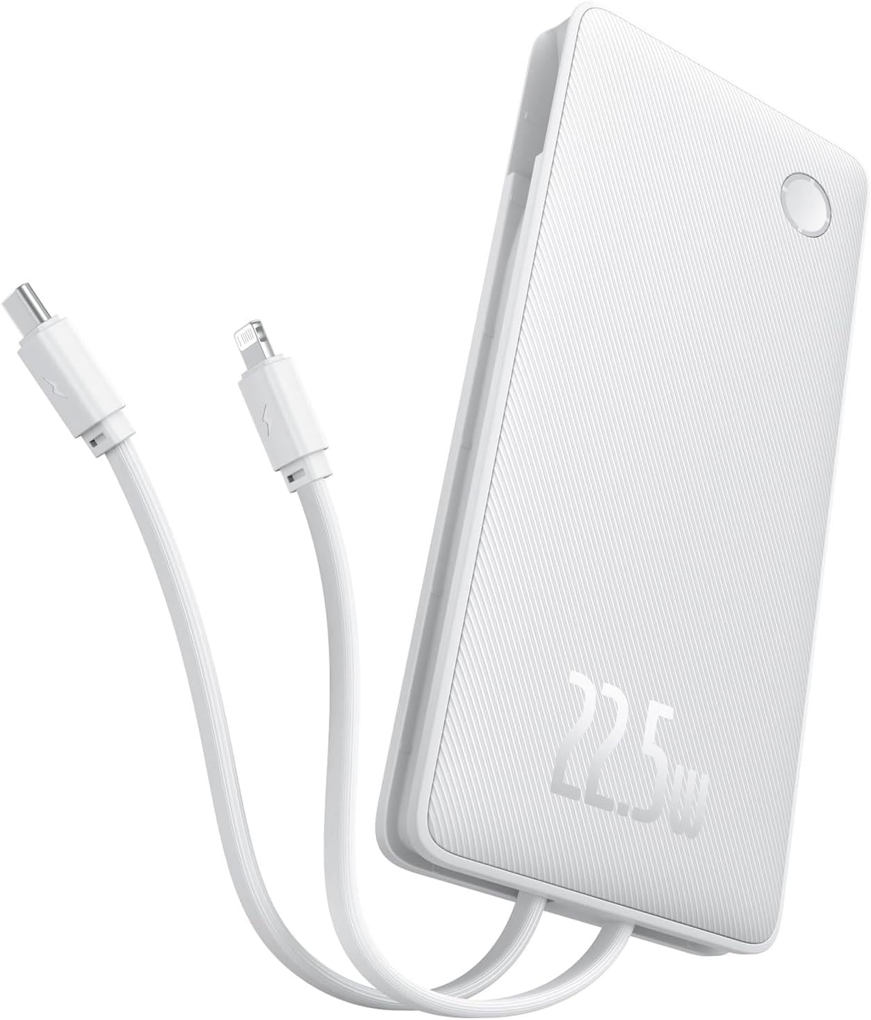 Baseus Airpow Lite Power Bank 10000mAh 22.5W Dual-Cable, Moon White