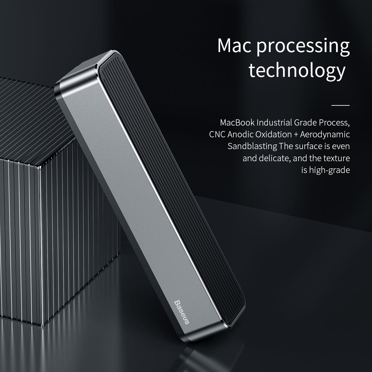 Baseus Moonlight Box Serisi Araç İçi Telefon Numarası Yazma Aparat Numaratör - Koyu Gri