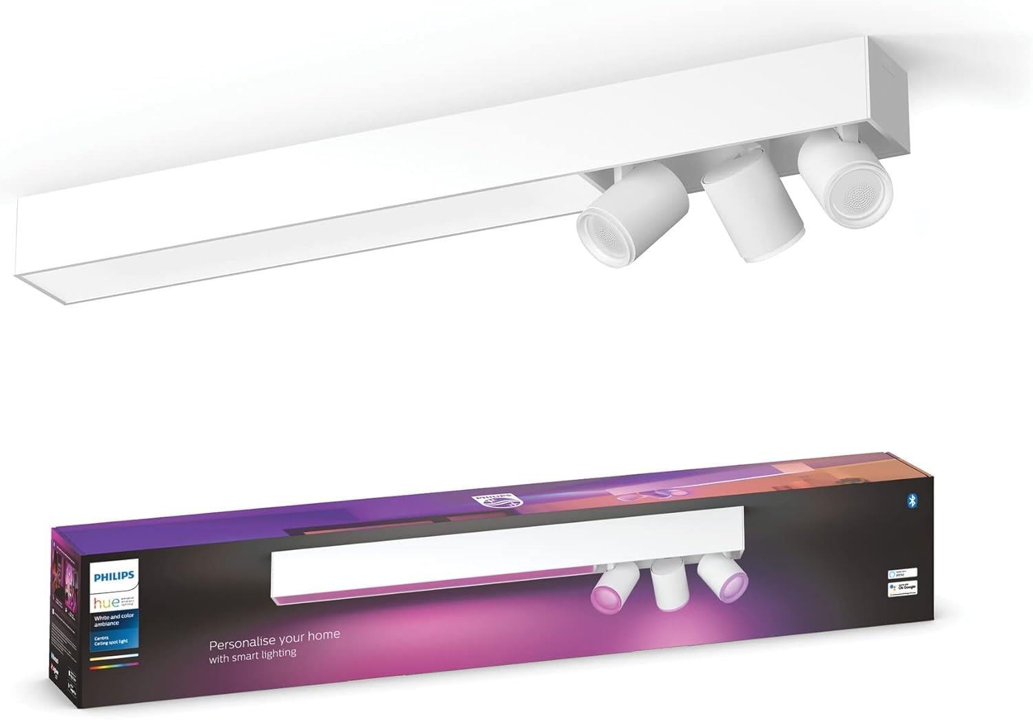 Philips Hue Centris Renkli 3'lü Spot Tavan Lambası, Beyaz