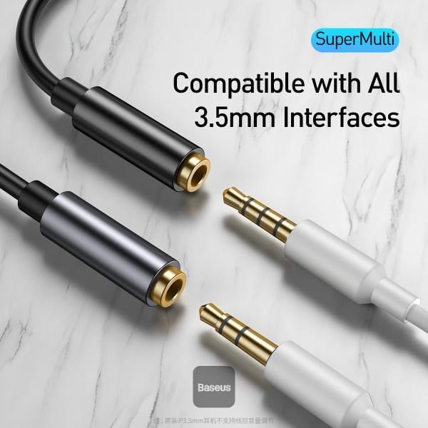 Baseus Kulaklık Adaptörü Type-C - 3,5 MM Dişi Adaptör L54 - Gri