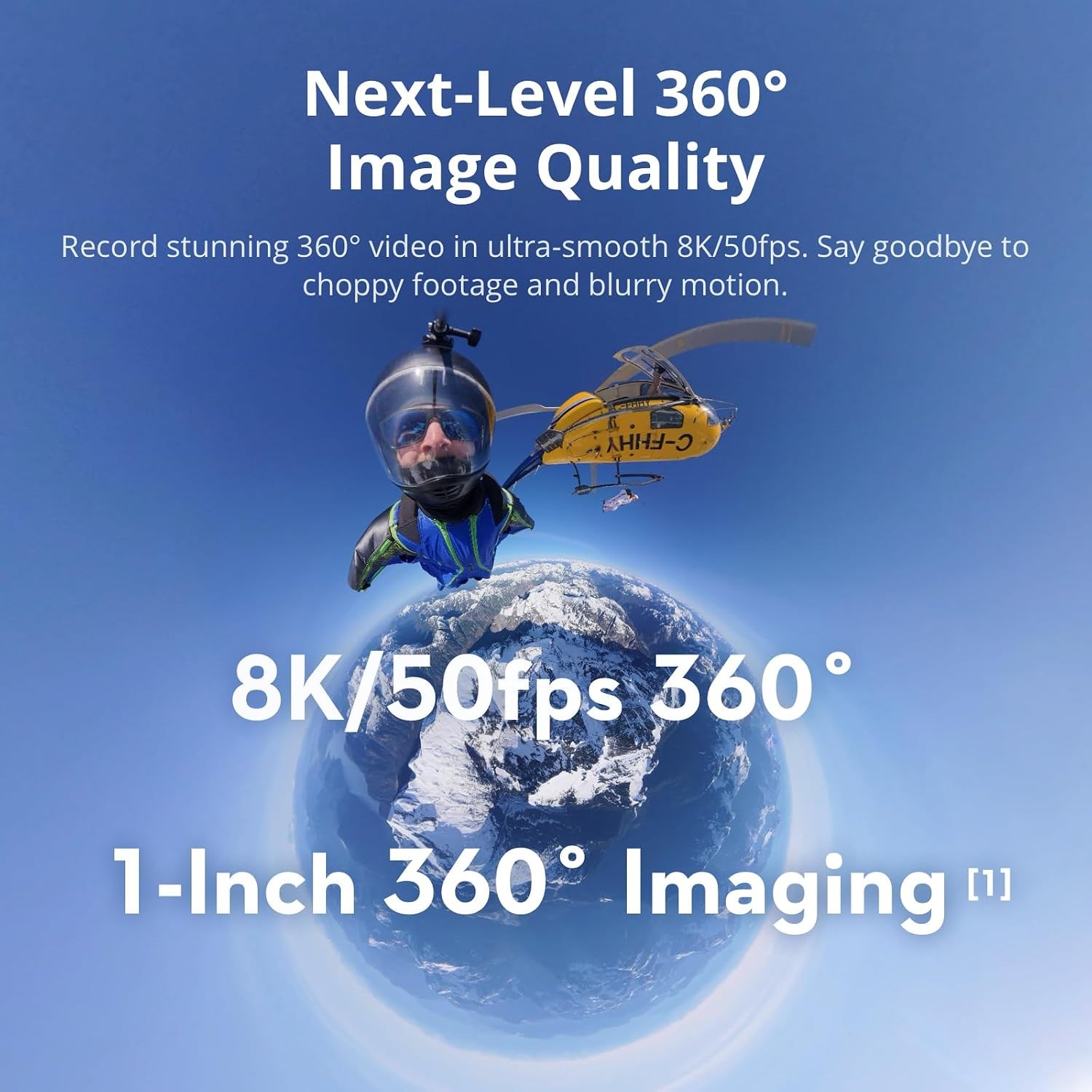 DJI Osmo 360 Adventure Combo - 1 İnç Sensörlü 360 Derece Kamera, Yerel 8K-360° Video, 120MP Panoramik Fotoğraflar, 100 Dakika 8K Kayıt, Seyahat ve Spor için Aksiyon ve Vlog Kamerası