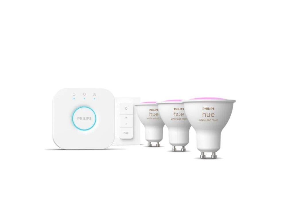 Philips HueWCA 4.2W GU10 Renkli Spot Akıllı Ampul 3'lü Başlangıç Seti (Kumandalı)