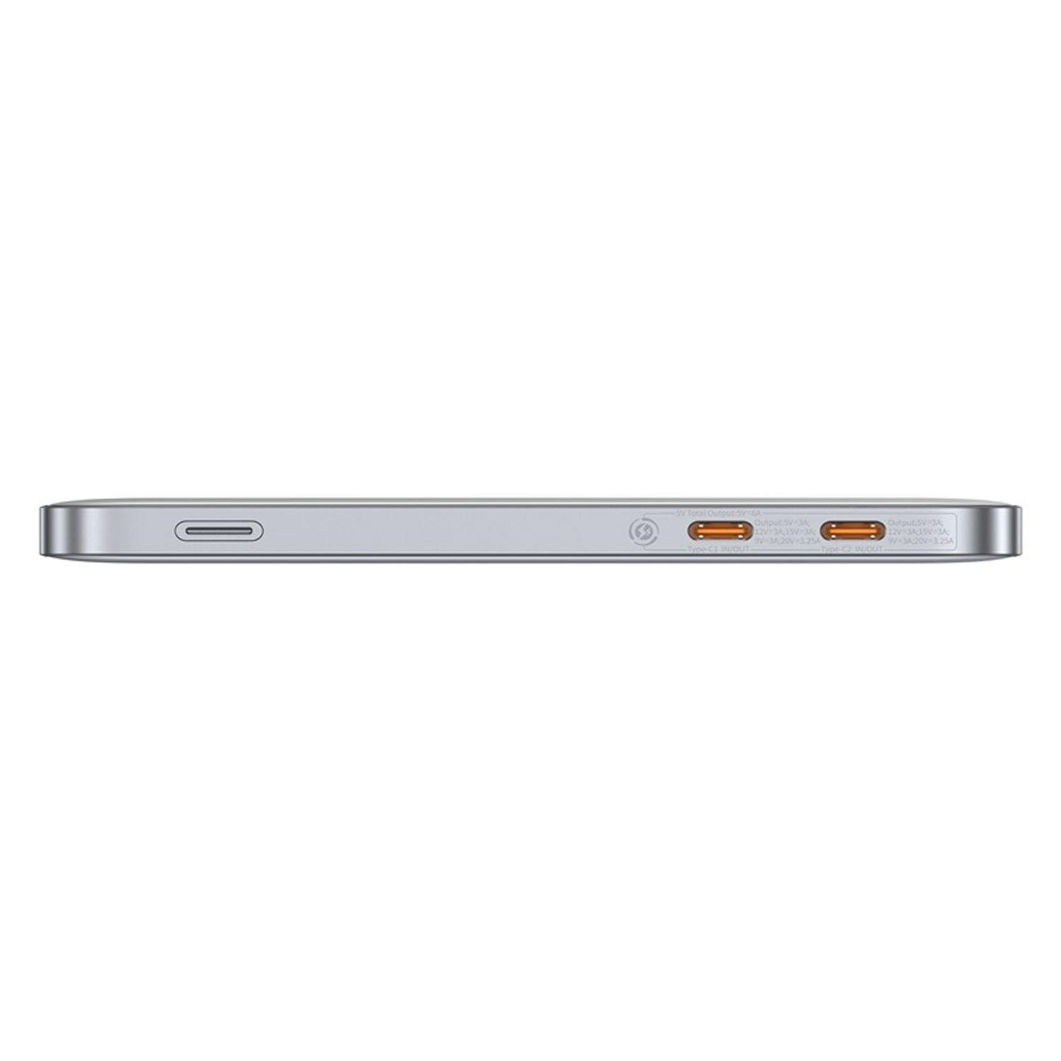Baseus Blade2 65W 12.000 mAh Dijital Ekranlı Powerbank Gümüş