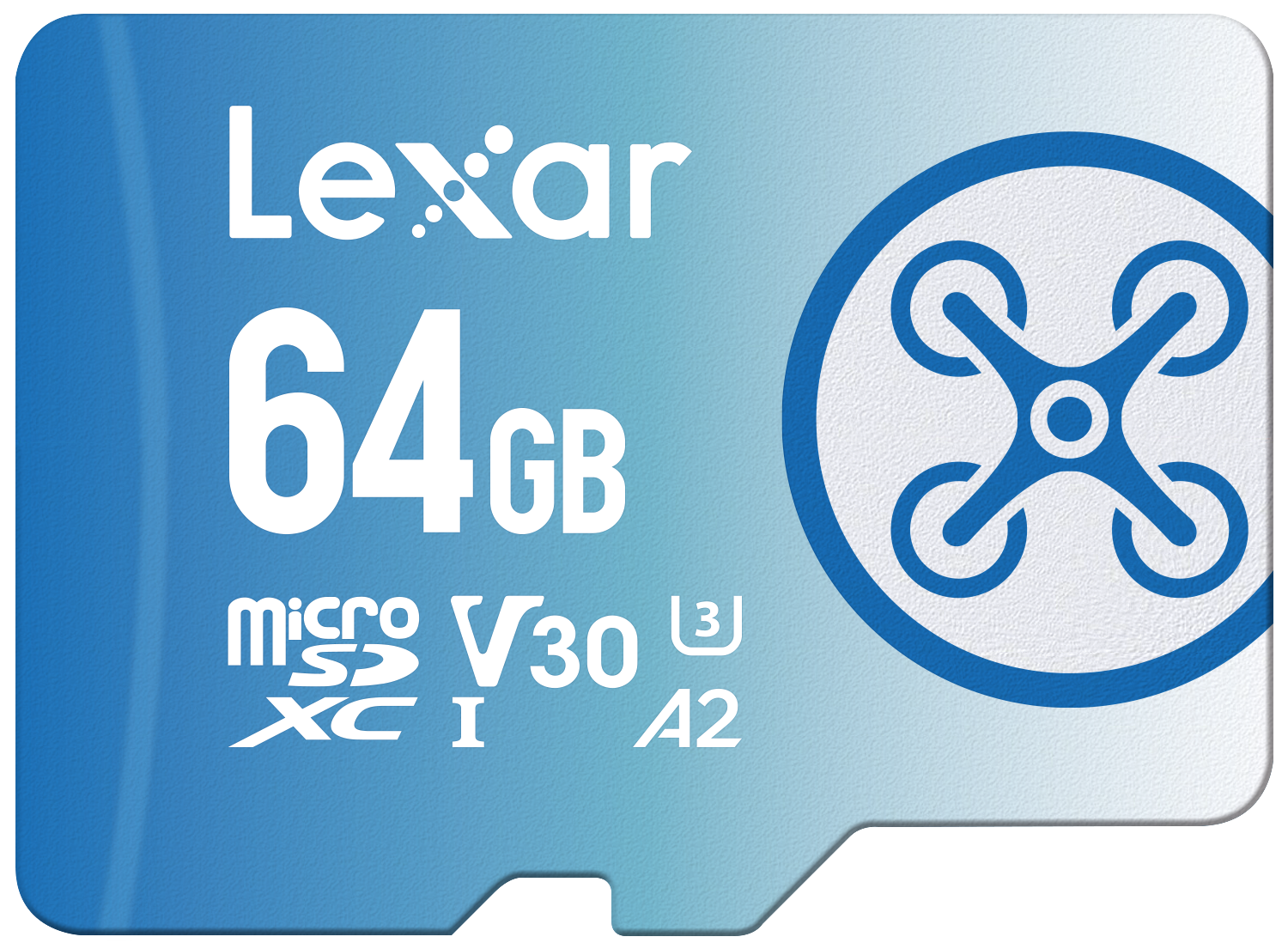 LEXAR 64GB LMSFLYX064G-BNNNG MICROSD FLY HIGH-PERFORMANCE 1066X MICROSDXC UHS-I UP TO 160MB/S READ 60MB/S WRITE C10 A2 V30 U3