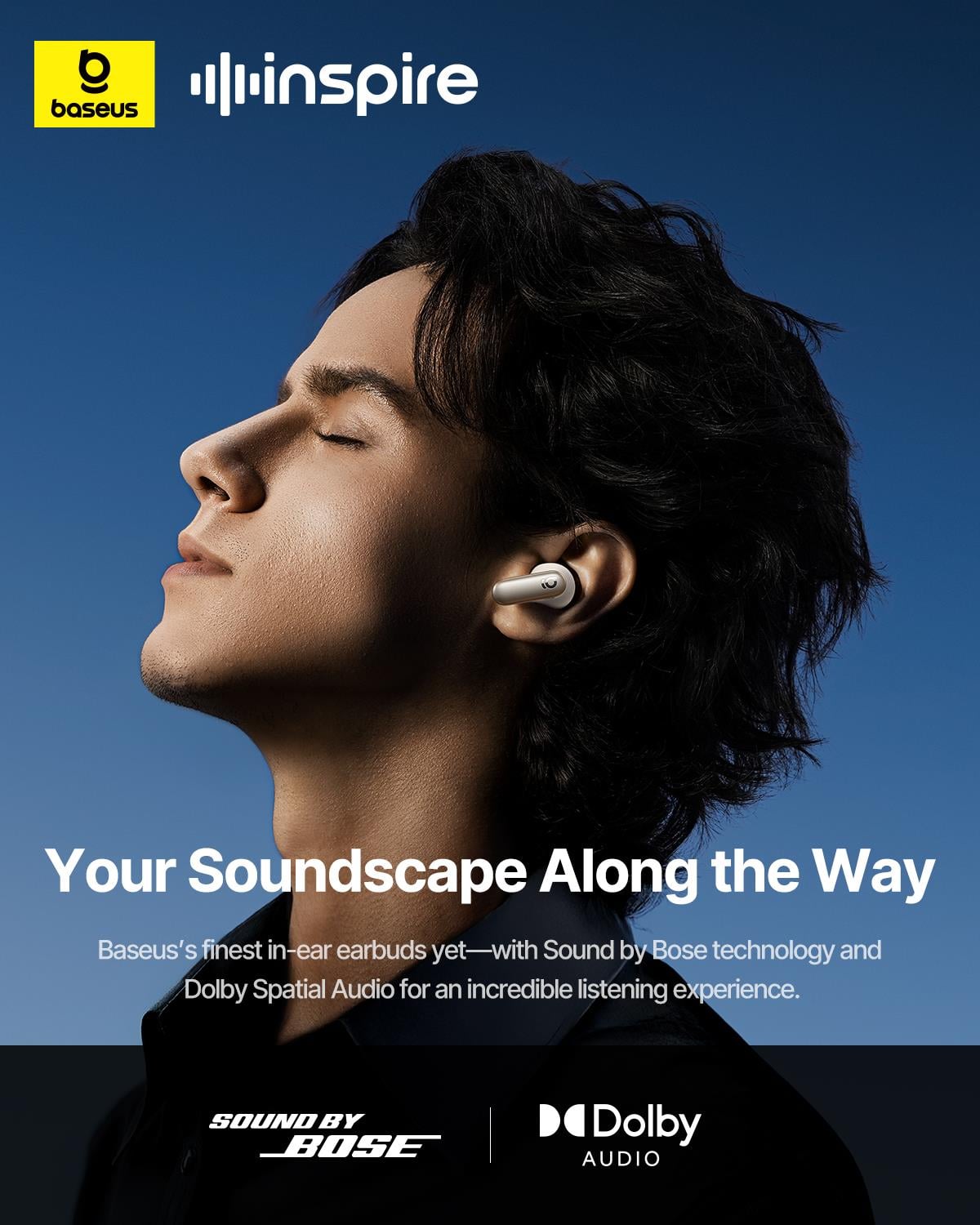 Baseus Inspire XP1 True Wireless Earphones Sounded By Bose - Beyaz