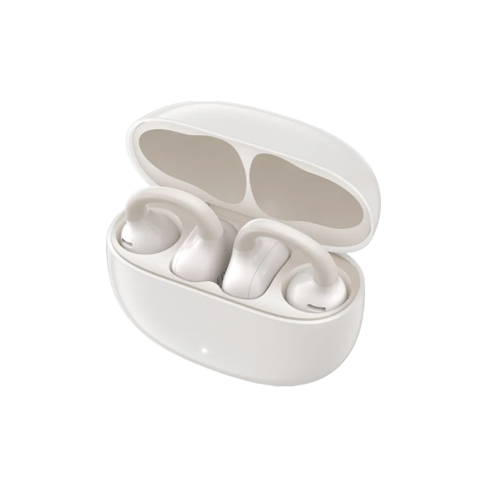 Edifier Comfo Q Bluetooth 5.4 OpenEar TWS Kablosuz Kulaklık – 32 Saat Pil, IP56, AI Çağrı Gürültü Azaltma - Beyaz
