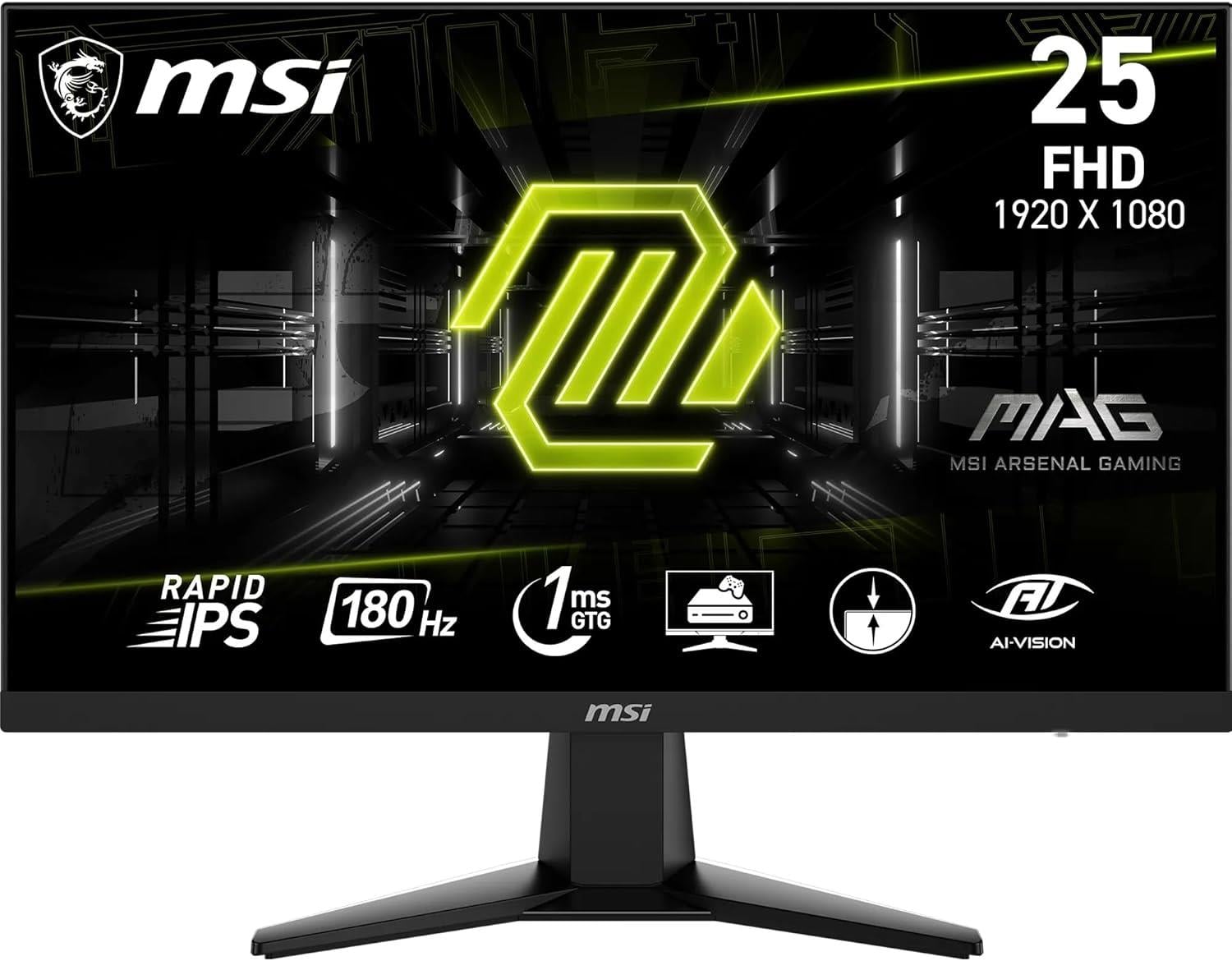 MSI 24.5 MAG 256F FLAT IPS 1920x1080 (FHD) 16:9 180HZ 1MS FREESYNC PREMIUM GAMING MONITOR