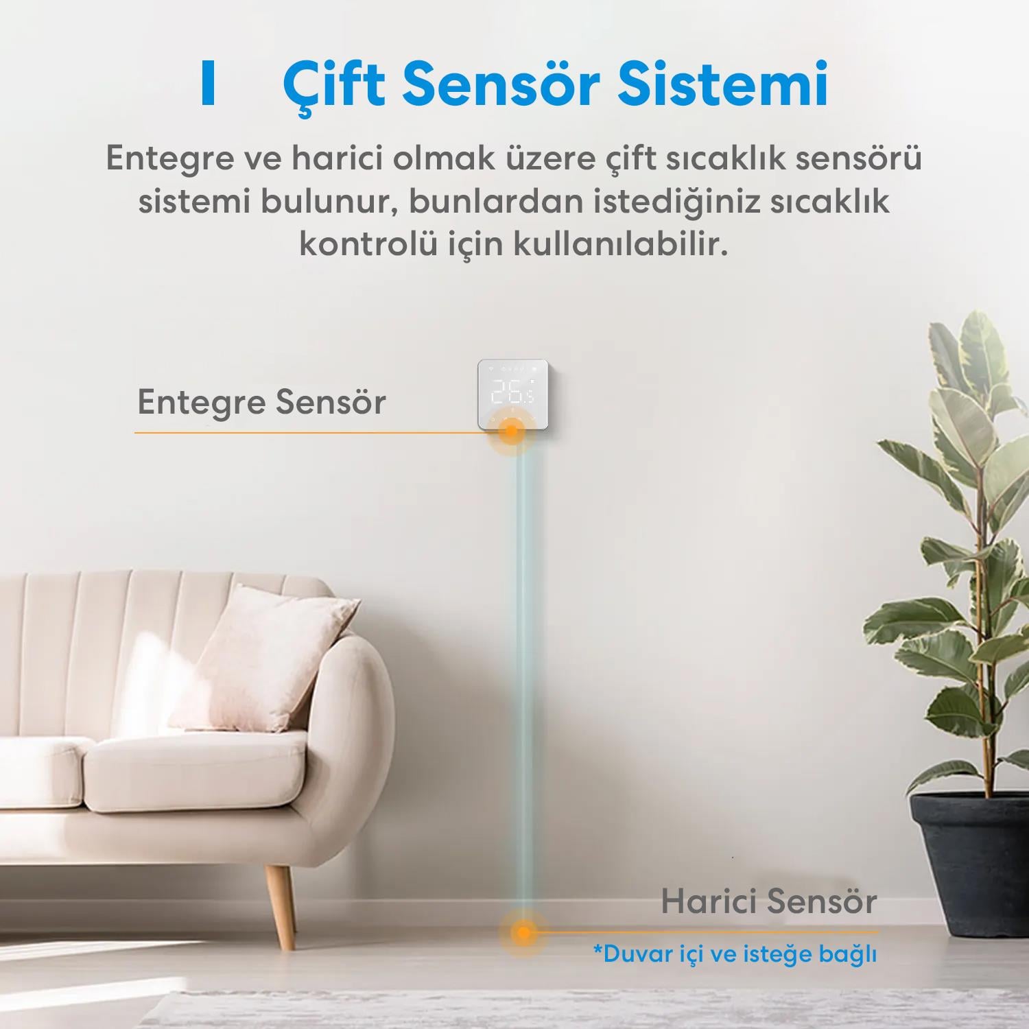 Meross Akıllı Termostat Kombi MTS200B