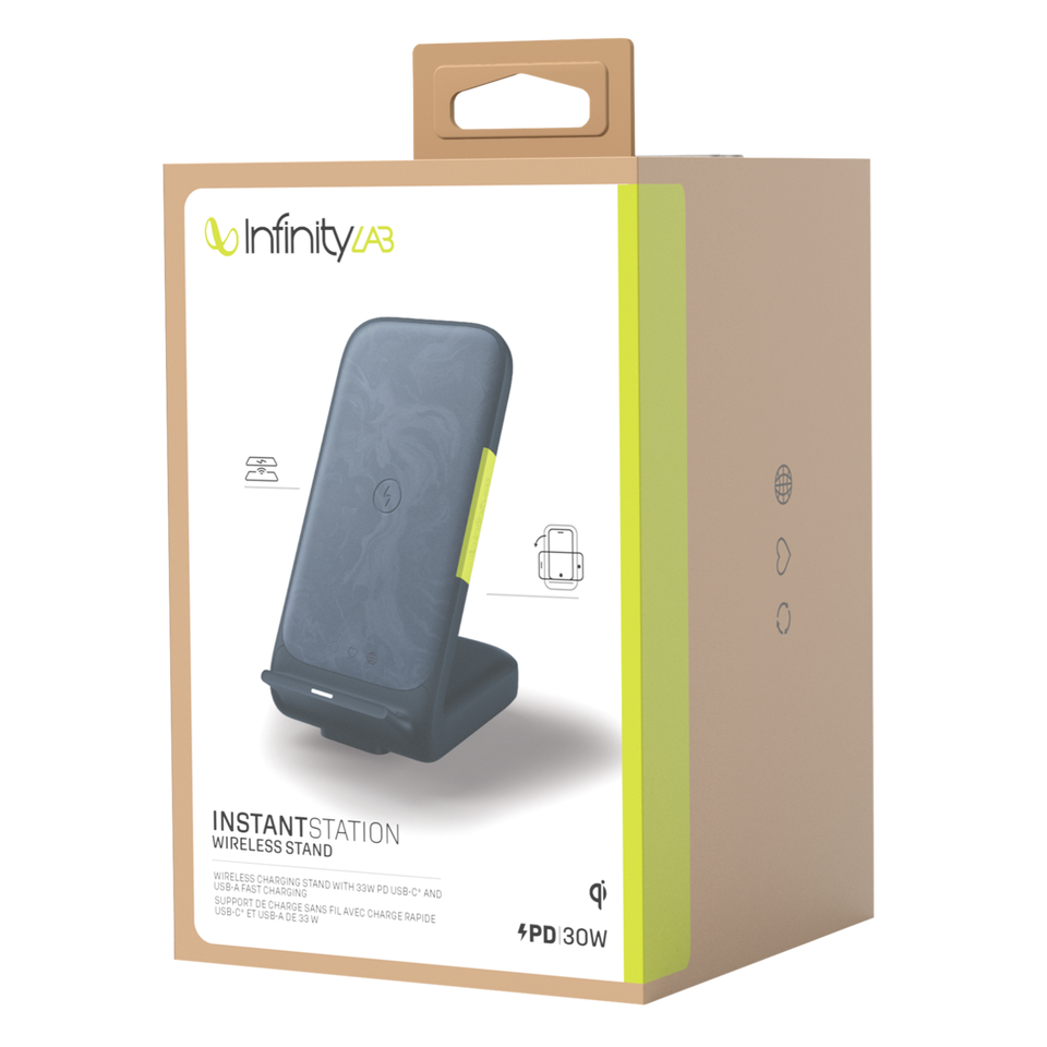 InfinityLab by Harman - InstantStation Wireless Şarj Standı, 33W, Mavi