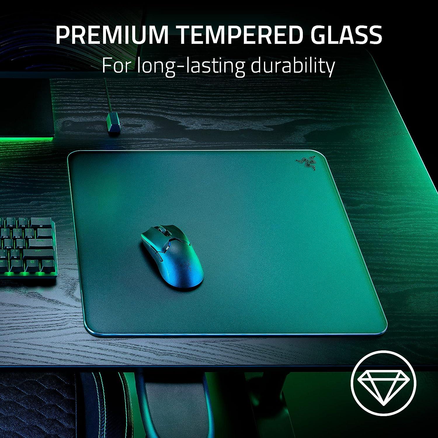 Razer Atlas Birinci Sınıf Temperli Cam, Ultra Pürüzsüz Yüzey Mouse Pad - Siyah