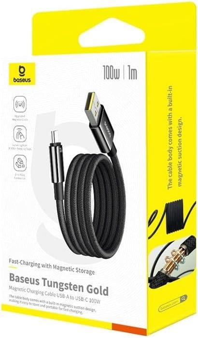 Baseus Tungsten Gold Manyetik Kablo 100W Siyah P10319805111-02