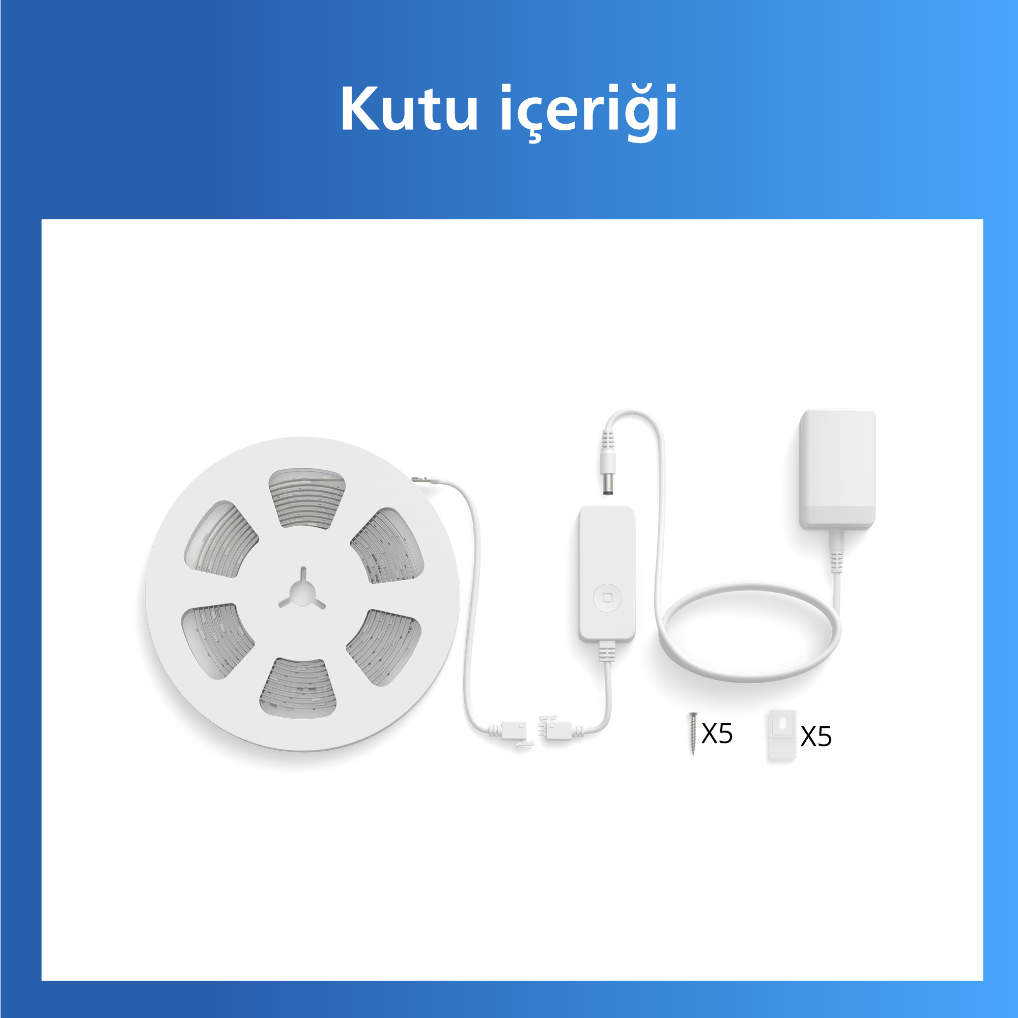 Philips Smart Lighting RGB LED Şerit 10 m (Type-C) - Google Home, Alexa, HomeKit ve Matter uyumlu