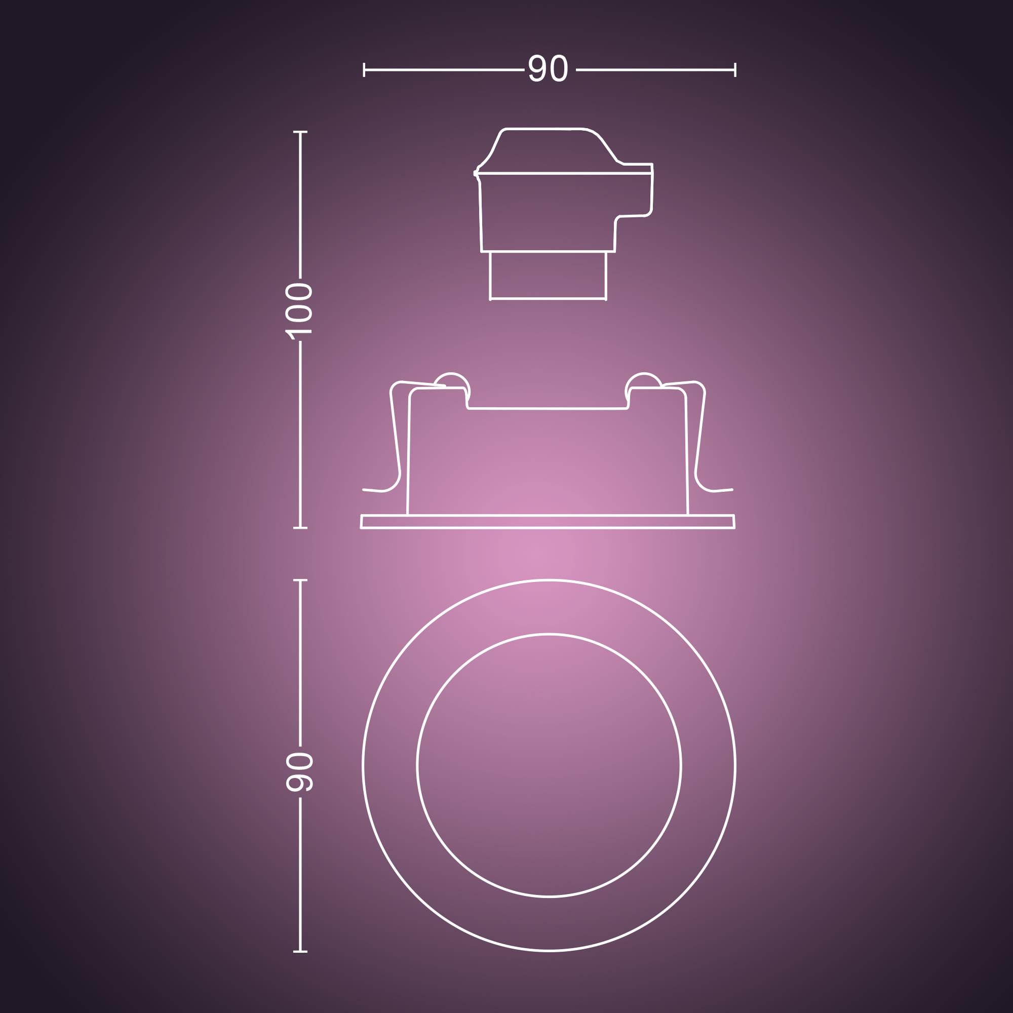 Philips Hue Centura Siyah Sıva Üstü RGB Akıllı LED Spot 400 Lumen GU10 Spot Dahildir