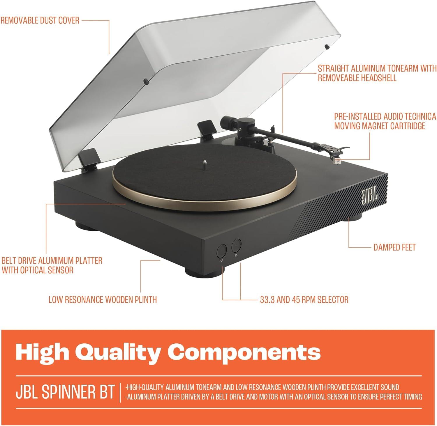 JBL Spinner BT, Pikap, Siyah Gold