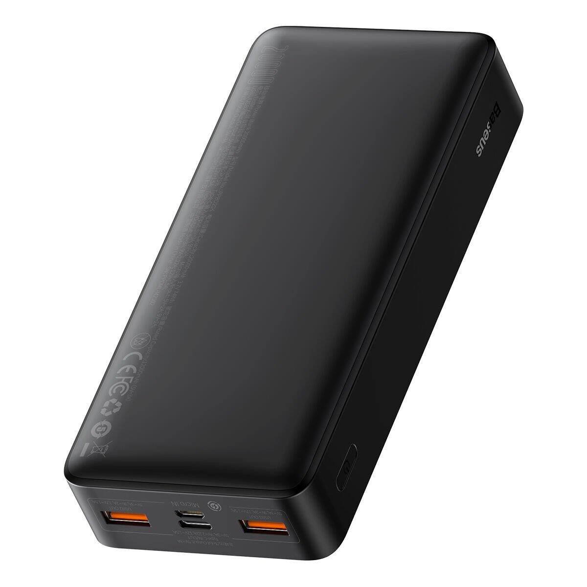 Baseus Bipow Overseas Edition Dijital Ekranlı 20W 20.000 mAh Powerbank - Siyah