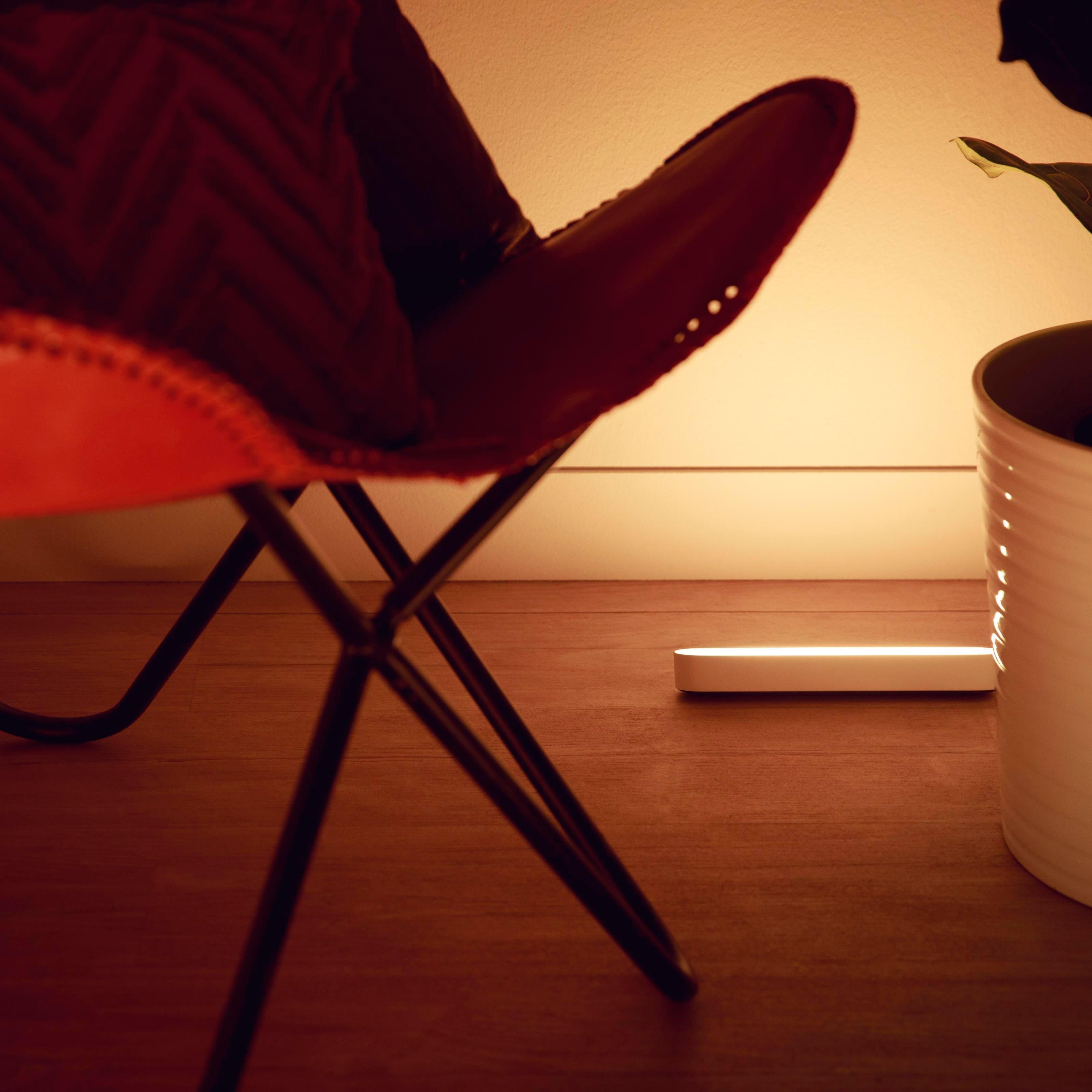 Philips Hue Beyaz ve Renkli Ambians Play Akıllı Çubuk Lamba İkili Paket ve Hue Bridge, Beyaz
