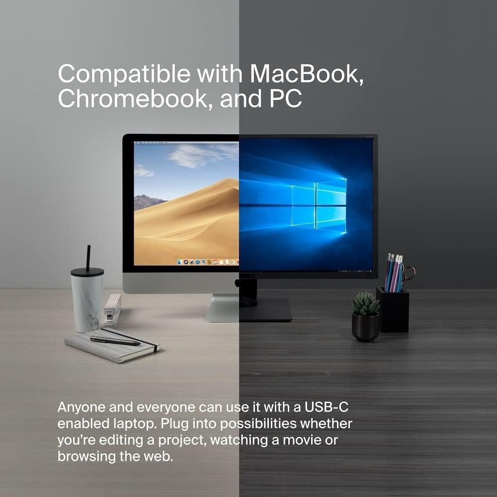 Belkin USB-C 7 in 1 Çoklu Bağlantı Noktası Adaptörü / INC009