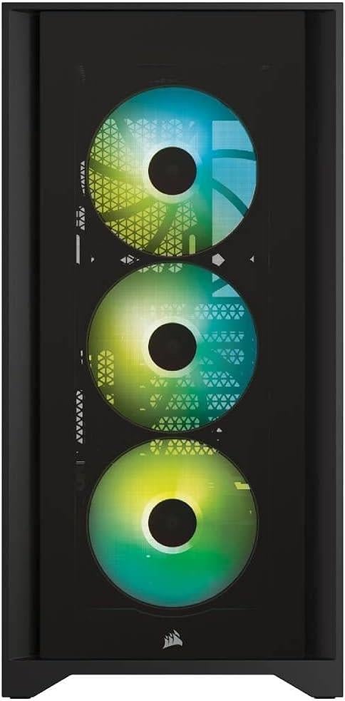 Corsair iCUE 4000X RGB 750W PSU CX750F 80+ Bronze Tempered Glass Mid Tower Bilgisayar Kasası Siyah CC-9020133-EU