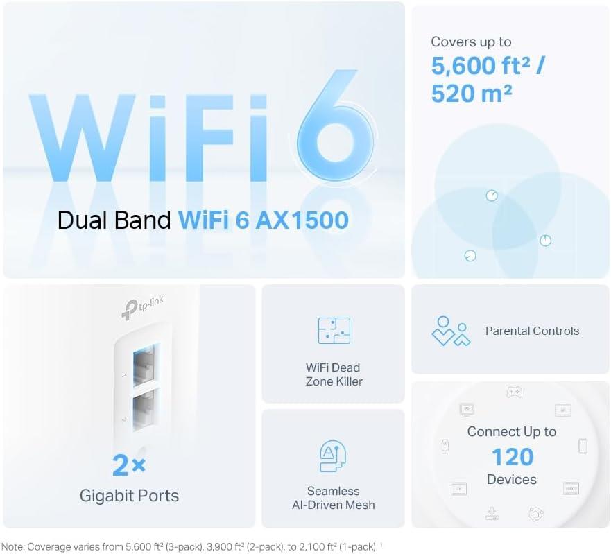 TP-LINK Deco X10(2-pack) AX1500 Whole Home Mesh Wi
