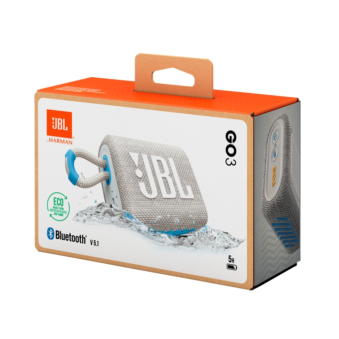 JBL GO 3 Eco Bluetooth Hoparlör, IP67 Gri