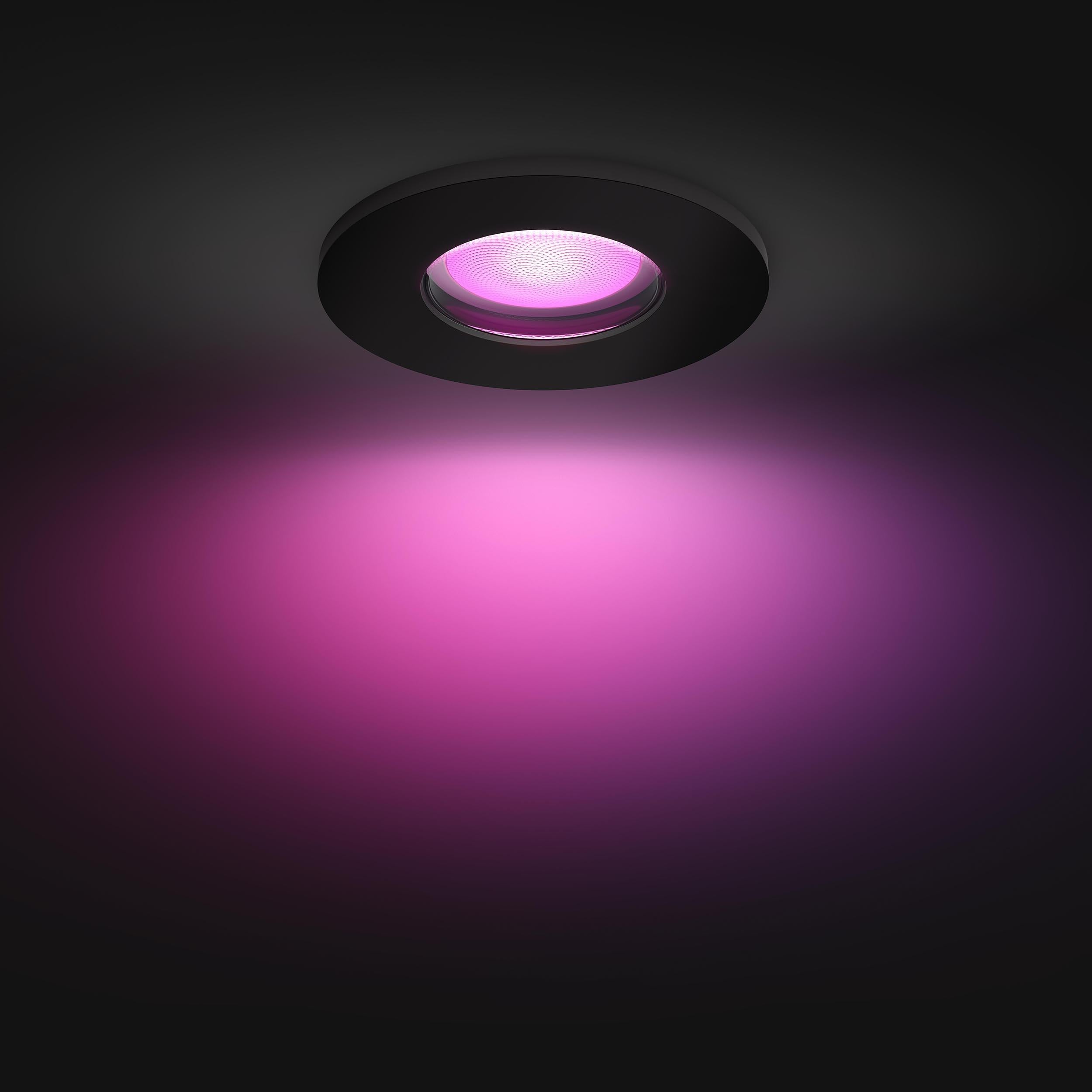 Philips Hue Xamento Siyah Sıva Üstü RGB Akıllı LED Spot IP44 400 Lumen GU10 Spot Dahildir