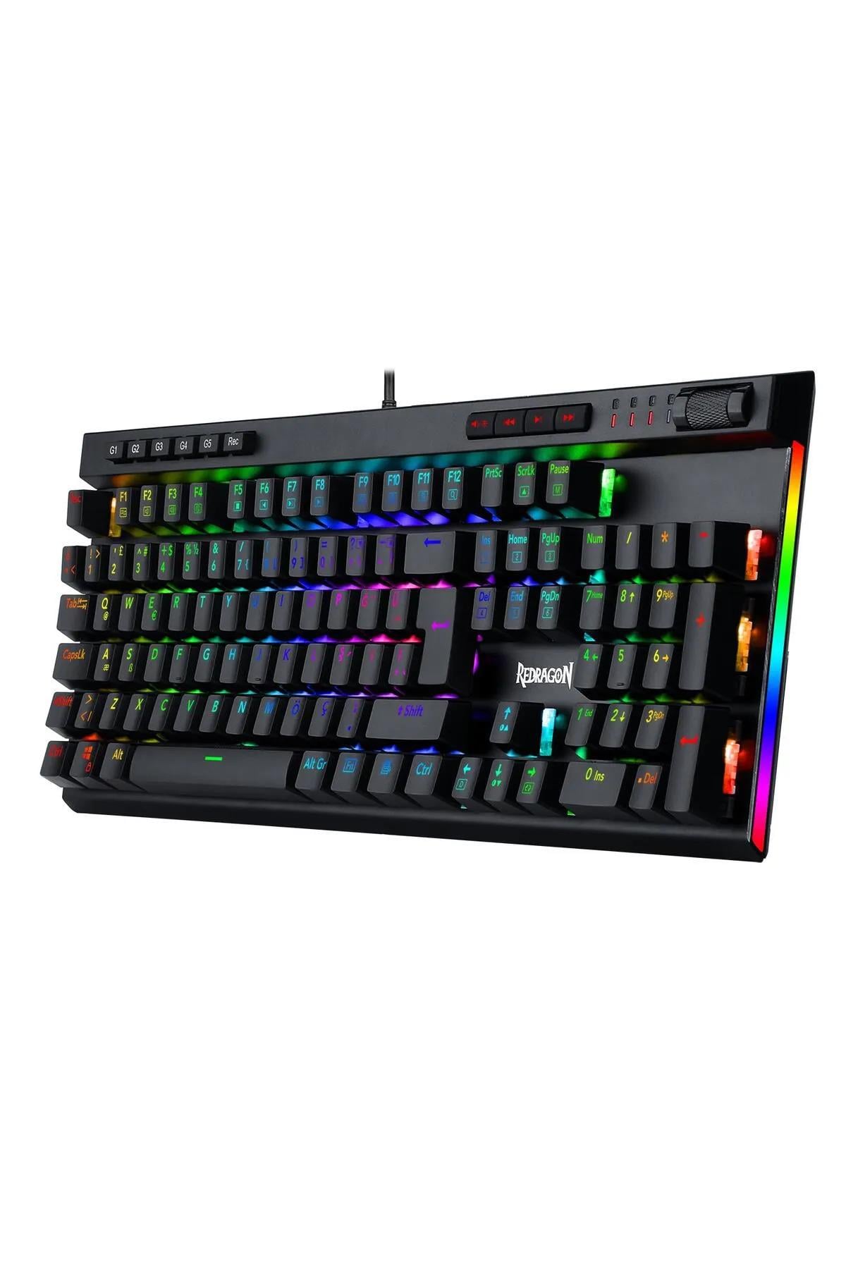 Redragon K580RGB Vata TR-Blue Switch Kablolu Rgb Mekanik Oyuncu Klavye
