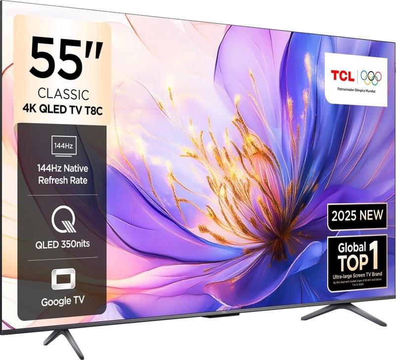 TCL 55T8C 55” QLED 4K GOOGLE TV + TCL Q75H SOUNDBAR